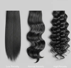Comparison of hair porosity levels